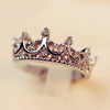 Silver Crystal Crown Ring