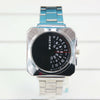 Square Whirl Stainless Steel Watch