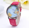 World Map Denim Fabric Watch