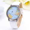 World Map Denim Fabric Watch