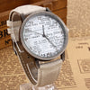 Newspaper Jean Fabric Band Wristwatch